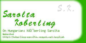 sarolta koberling business card